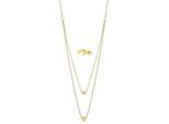 Kette ohne Anhänger ADELIA´S "Halskette aus Edelstahl 45+5", gold, Halsketten, Damen, 50cm, Edelstahl, Eine schöne Geschenkidee für jeden Anlass