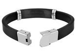 Armband ADELIA´S "Armband – Lederarmband aus Leder 19 cm", schwarz, Armbänder, Herren, 19cm, Leder, Armband, Ideal zum Verschenken – schlicht und stilvoll