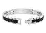 Gliederarmband ADELIA´S "Armband – Gliederarmband aus Edelstahl 21 cm", schwarz, Armbänder, Damen, 21cm, Edelstahl, Gliederarmband, Ideal als Geschenk für besondere Anlässe