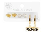 Kettenanhänger ADELIA´S "Anhänger – Anhänger aus Edelstahl mit Zirkonia", gold, Schmuckanhänger, Damen, Edelstahl, Kettenanhänger, Ideal als Geschenk – dezent und elegant