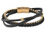 Armband ADELIA´S "Armband – Lederarmband aus Leder 19 cm", schwarz, Armbänder, Damen, 19cm, Leder, Armband, Zum Verschenken – ideal zum Geburtstag