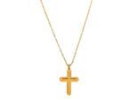Kettenanhänger ADELIA´S "Anhänger – Kreuz Kreuzanhänger aus Edelstahl", gold, Schmuckanhänger, Damen, Edelstahl, Kettenanhänger, Eine schöne Geschenkidee für jeden Anlass
