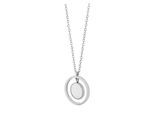 Kette ohne Anhänger ADELIA´S "Halskette – Ankerkette aus Edelstahl mit Perlmutt 45 cm", silber, Halsketten, Damen, 45cm, Edelstahl, Perfekt als Geschenk zum Muttertag