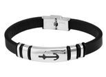 Armband ADELIA´S "Armband aus Leder 21 cm", schwarz (silber), Armbänder, Damen, 21cm, Leder, Armband, Ein kleines Geschenk mit großer Wirkung