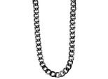 Kette ohne Anhänger ADELIA´S "Halskette – Panzerkette aus Edelstahl 61 cm", silber (schwarz), Halsketten, Herren, 61cm, Edelstahl, Eine schöne Geschenkidee für jeden Anlass