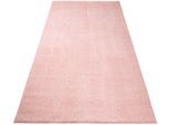 Teppich CARPET CITY "Softshine 2236" Gr. 11, pink, B:80cm H:14mm L:300cm, Kunstfaser, Teppiche, Teppich, Läufer, Hochflor, besonders weich, robust, Uni, Wohnzimmer