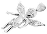 Kettenanhänger ADELIA´S "Anhänger – Anhänger aus Edelstahl mit Strass Steinchen", silber, Schmuckanhänger, Damen, Edelstahl, Kettenanhänger, Perfekt als Geschenk für besondere Menschen