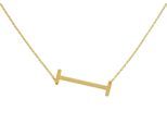 Kette ohne Anhänger ADELIA´S "Halskette mit Anhänger – Buchstabe aus Edelstahl", gold, Halsketten, Damen, 48cm, Edelstahl, Ideal als Geschenk – dezent und elegant