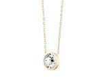 Kette ohne Anhänger ADELIA´S "Halskette aus Edelstahl mit Kristall 43+5", gold, Halsketten, Damen, 48cm, Edelstahl, Geschenkidee: zeitlos und vielseitig