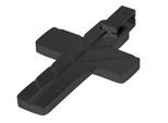 Kettenanhänger ADELIA´S "Anhänger – Kreuz Kreuzanhänger aus Edelstahl", schwarz, Schmuckanhänger, Damen, Edelstahl, Kettenanhänger, Ideal als Geschenk – dezent und elegant