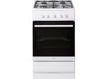 AMICA Gas-Standherd "SHGG 11502 W", Energieeffizienz: A (A+++-D), weiß, Herdsets, Klassisches Kochen mit direkter Gasflamme und vertrauter Bedienung