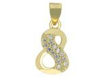 Kettenanhänger ADELIA´S "Anhänger – Unendlichkeitszeichen Anhänger aus 925 Silber", gold, Schmuckanhänger, Damen, Silber 925 (Sterlingsilber), Kettenanhänger, Ideal als Geschenk – dezent und elegant