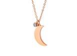 Kette ohne Anhänger ADELIA´S "Halskette mit Anhänger – Mond aus Edelstahl", rosa (gold), Halsketten, Damen, 45cm, Edelstahl, Eine schöne Geschenkidee für jeden Anlass