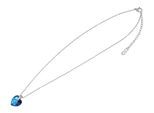 Kette ohne Anhänger ADELIA´S "Halskette mit Anhänger – Herz aus Edelstahl", blau (silber), Halsketten, Damen, 45cm, Edelstahl, Ideal zum Verschenken – schlicht und stilvoll