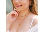 Kette ohne Anhänger ADELIA´S "Halskette mit Anhänger – Herz aus Edelstahl", gold, Halsketten, Damen, 40cm, Edelstahl, Schöne Geschenkidee zum Valentinstag
