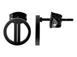 Paar Ohrhänger ADELIA´S "Ohrringe – Ohrstecker aus Edelstahl", Damen, Gr. Damen, Edelstahl, schwarz, Ohrringe, Ideal zum Verschenken – schlicht und stilvoll