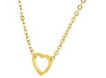 Kette ohne Anhänger ADELIA´S "Halskette mit Anhänger – Herz aus Edelstahl", gold, Halsketten, Damen, 43cm, Edelstahl, Ein kleines Geschenk mit großer Wirkung