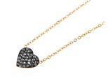 Kette ohne Anhänger ADELIA´S "Halskette mit Anhänger – Herz aus Edelstahl", schwarz, Halsketten, Damen, 47cm, Edelstahl, Ideal als Geschenk – dezent und elegant