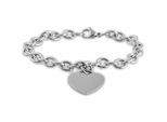 Armband ADELIA´S "Armband – Herz aus Edelstahl 22 cm", silber, Armbänder, Damen, 22cm, Edelstahl, Armband, Perfekt als Geschenk für besondere Menschen