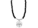 Kette ohne Anhänger ADELIA´S "Halskette mit Anhänger – Lebensbaum aus Glas", schwarz, Halsketten, Damen, 42cm, Perfekt zum Verschenken an besondere Menschen