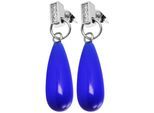 Paar Ohrhänger ADELIA´S "Ohrringe – Ohrstecker aus Edelstahl", Damen, Gr. Damen, Edelstahl, blau, Ohrringe, Ideal zum Verschenken – schlicht und stilvoll