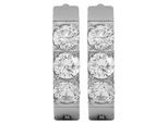 Klappcreolen ADELIA´S "Ohrringe – Klappcreole aus Edelstahl mit Strass Steinchen", Damen, Gr. Damen, Edelstahl, silber, Ohrringe Klappcreolen, Geschenkidee: zeitlos und vielseitig