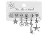 Kettenanhänger ADELIA´S "Anhänger – Anhänger aus Edelstahl mit Strass Steinchen", silber, Schmuckanhänger, Damen, Edelstahl, Kettenanhänger, Schöne Geschenkidee zum Weihnachten