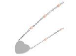 Kette ohne Anhänger ADELIA´S "Halskette mit Anhänger – Herz aus Edelstahl", silber, Halsketten, Damen, 43cm, Edelstahl, Schöne Geschenkidee zum Valentinstag