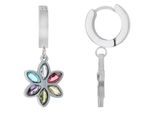 Kettenanhänger ADELIA´S "Anhänger – Blume Anhänger aus Edelstahl", bunt (silber), Schmuckanhänger, Damen, Edelstahl, Kettenanhänger, Ein Geschenk, das Freude macht