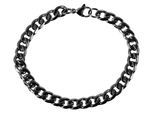 Armband ADELIA´S "Armband – Panzerarmband aus Edelstahl 21 cm", schwarz, Armbänder, Herren, 21cm, Edelstahl, Armband, Schöne Geschenkidee zum Jubiläum
