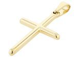 Kettenanhänger ADELIA´S "Anhänger – Kreuz Kreuzanhänger aus Edelstahl", gold, Schmuckanhänger, Damen, Edelstahl, Kettenanhänger, Ein kleines Geschenk mit großer Wirkung