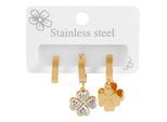 Kettenanhänger ADELIA´S "Anhänger – Kleeblatt Anhänger aus Edelstahl", gold, Schmuckanhänger, Damen, Edelstahl, Kettenanhänger, Perfekt als Geschenk für besondere Menschen