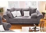 Big-Sofa HOME AFFAIRE "King Henry Mega Sofa, viel Platz, Breite 242cm, Federkern", grau (anthrazit), B:242cm H:90cm T:103cm, Samtcord »Ribbon« (88% Polyester 12% Polyacryl);Luxus-Microfaser (100% Polyester), Sofas, Big-Sofa, in legerer Polsterung und vielen losen Kissen