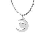Kettenanhänger ADELIA´S "Anhänger – Mond Herzanhänger aus Edelstahl", silber, Schmuckanhänger, Damen, Edelstahl, Kettenanhänger, Ideal als Geschenk für besondere Anlässe