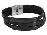 Armband ADELIA´S "Armband aus Leder 21 cm", schwarz, Armbänder, Damen, 21cm, Leder, Armband, Ideal zum Verschenken – schlicht und stilvoll