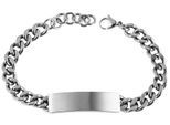 Armband ADELIA´S "Armband – Panzerarmband aus Edelstahl 21 cm", silber, Armbänder, Damen, 21cm, Edelstahl, Armband, Ideal als Geschenk zum Muttertag