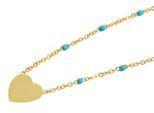 Kette ohne Anhänger ADELIA´S "Halskette mit Anhänger – Herz aus Edelstahl", gold, Halsketten, Damen, 43cm, Edelstahl, Ein kleines Geschenk mit großer Wirkung