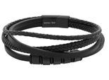 Armband ADELIA´S "Armband aus Leder 21,5 cm", schwarz, Armbänder, Damen, 22cm, Leder, Armband, Ideal zum Verschenken – schlicht und stilvoll
