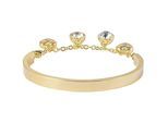 Armreif ADELIA´S "Armband – Armreif aus Edelstahl mit Strass Steinchen 17 cm", gold, Armbänder, Damen, 17cm, Edelstahl, Armreif, Geschenkidee: zeitlos und vielseitig
