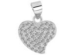 Kettenanhänger ADELIA´S "Anhänger – Herz Herzanhänger aus 925 Silber mit Zirkonia", silber, Schmuckanhänger, Damen, Silber 925 (Sterlingsilber), Kettenanhänger, Ideal zum Verschenken – schlicht und stilvoll