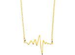 Kette ohne Anhänger ADELIA´S "Halskette – Ankerkette Herz aus Edelstahl 43 cm", gold, Halsketten, Damen, 43cm, Edelstahl, Ein Geschenk, das Freude macht