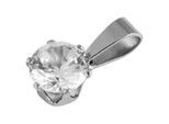 Kettenanhänger ADELIA´S "Anhänger aus Edelstahl mit Zirkonia", transparent (silber), Schmuckanhänger, Damen, Edelstahl, Kettenanhänger, Perfekt als Geschenk zum einfach so