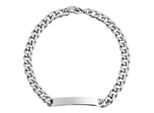 Armband ADELIA´S "Armband – Panzerarmband aus Edelstahl 21,5 cm", silber, Armbänder, Damen, 22cm, Edelstahl, Armband, Perfekt als Geschenk zum einfach so