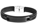 Armband ADELIA´S "Armband aus Leder 20,5 cm", schwarz, Armbänder, Damen, 20cm, Leder, Armband, Ideal zum Verschenken – schlicht und stilvoll