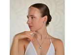 Kette ohne Anhänger ADELIA´S "Halskette aus Edelstahl mit Perlmutt 45+5", silber, Halsketten, Damen, 50cm, Edelstahl, Perfekt als Geschenk zum einfach so