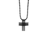 Kette ohne Anhänger ADELIA´S "Halskette mit Anhänger – Kreuz aus Edelstahl", schwarz, Halsketten, Damen, 61cm, Edelstahl, Perfekt als Geschenk für besondere Menschen