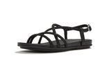 Fitflop Fino Zehentrenner Leder Damen Sandalen All Black