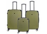 Uitbreidbare groene harde ABS 8-wiel bagage reiskoffer handbagage vakantie koffer