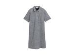 TOM TAILOR Damen Blusenkleid mit Brusttaschen, blau, Uni, Gr. 34