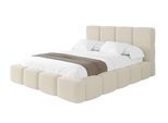 POLSTERBETT mit Bettkasten und Lattenrost, Bett mit Kopfteil, Boxbett ohne Matratze, Doppelbett mit Stauraum - NATA 120x200 Beige